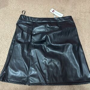 Faux leather skirt